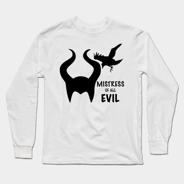 Mistress of All Evil Long Sleeve T-Shirt by duchessofdisneyland